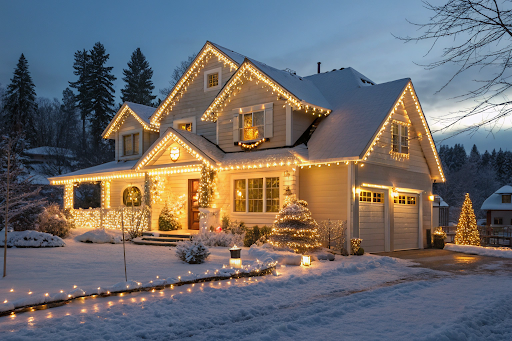 House with lights